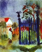 August Macke Garden Gate oil painting